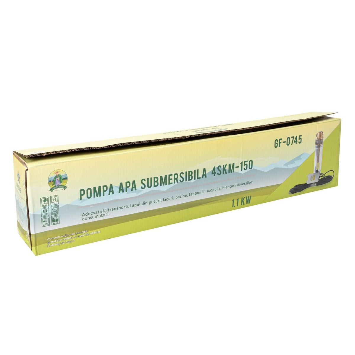 Pompa Submersibila Micul Fermier Vortex Pro 4Skm-150 1.1Kw 90M + Furtun 1Tol 50M... - ZEP.RO - Ți-e la îndemână!