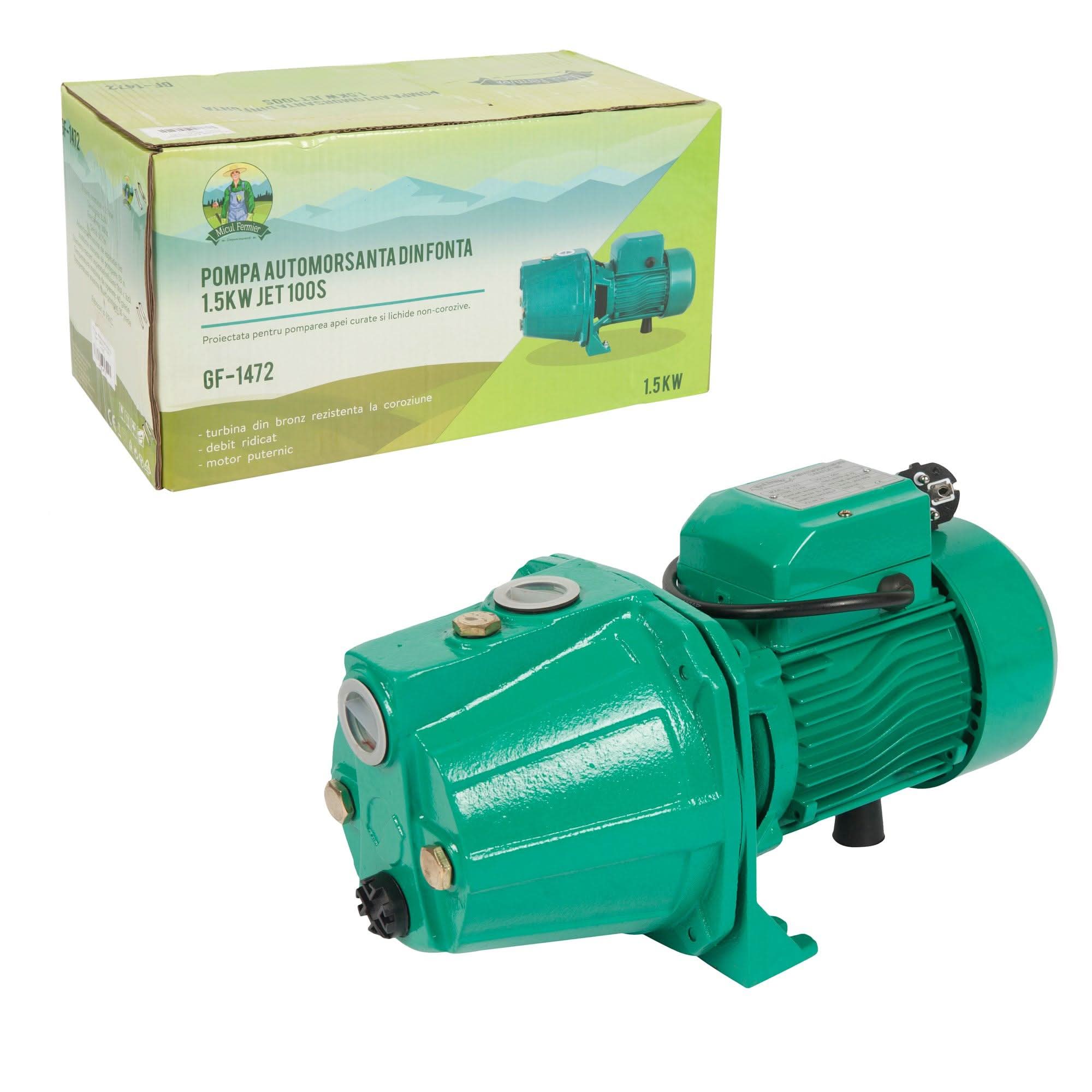 Pompa Hidrofor Autoamorsanta Din Fonta, 1.5Kw, Micul Fermier Autojet 100S - ZEP.RO - Ți-e la îndemână!