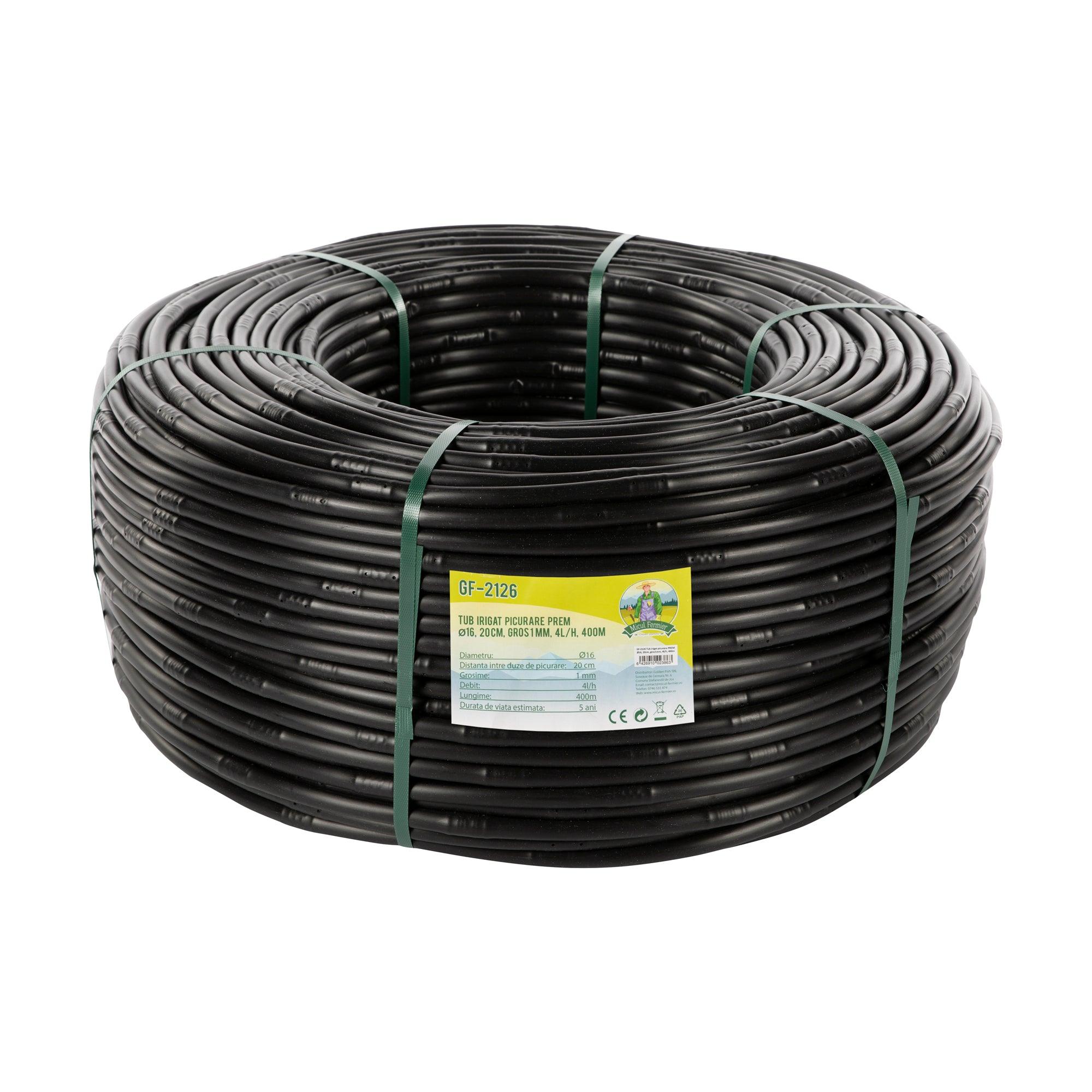 Tub Irigat Picurare Prem Ø16, 20Cm, Gros1Mm, 4L/H, 400M Gf2126 - ZEP.RO - Ți-e la îndemână!