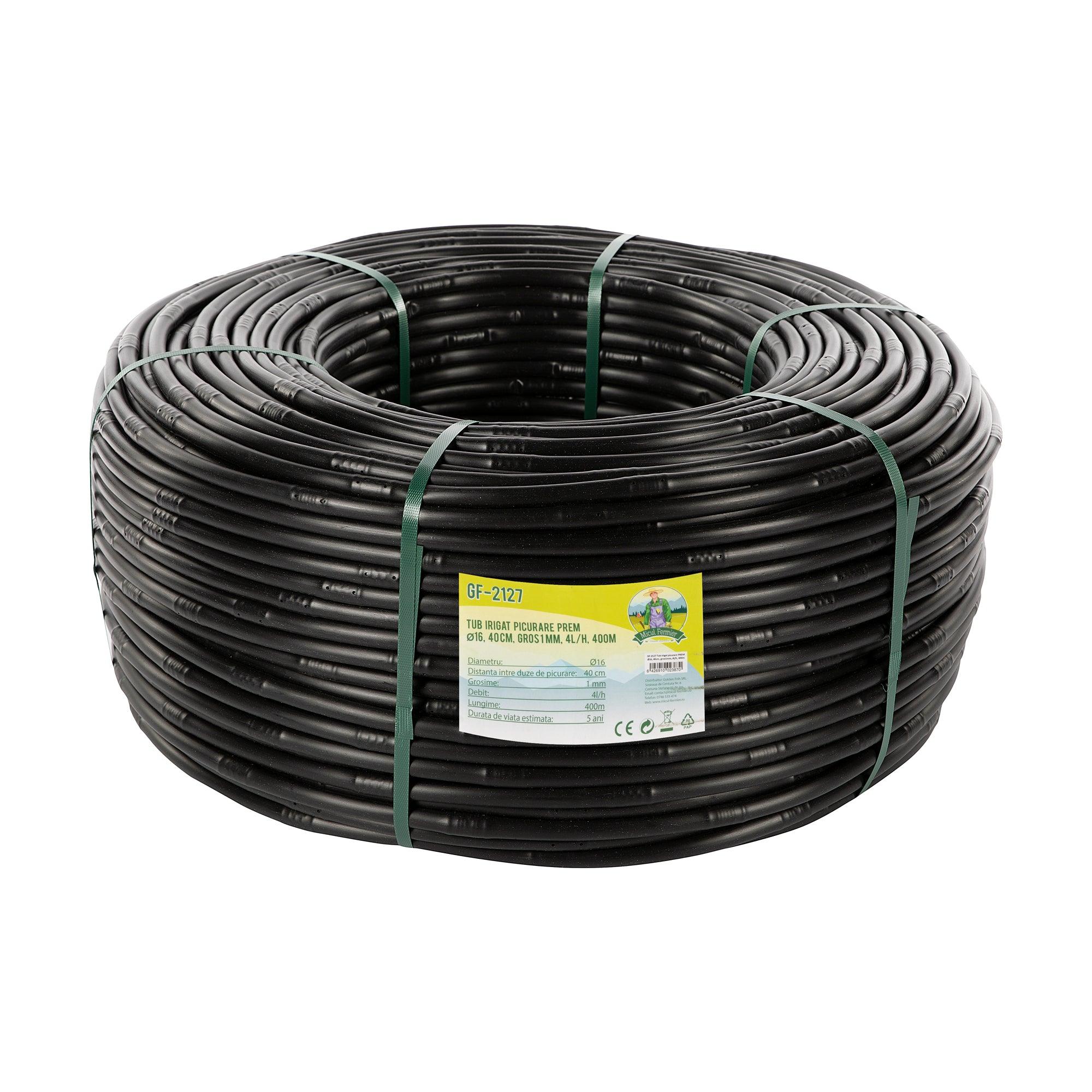 Tub Irigat Picurare Prem Ø16, 40Cm, Gros1Mm, 4L/H, 400M Gf2127 - ZEP.RO - Ți-e la îndemână!