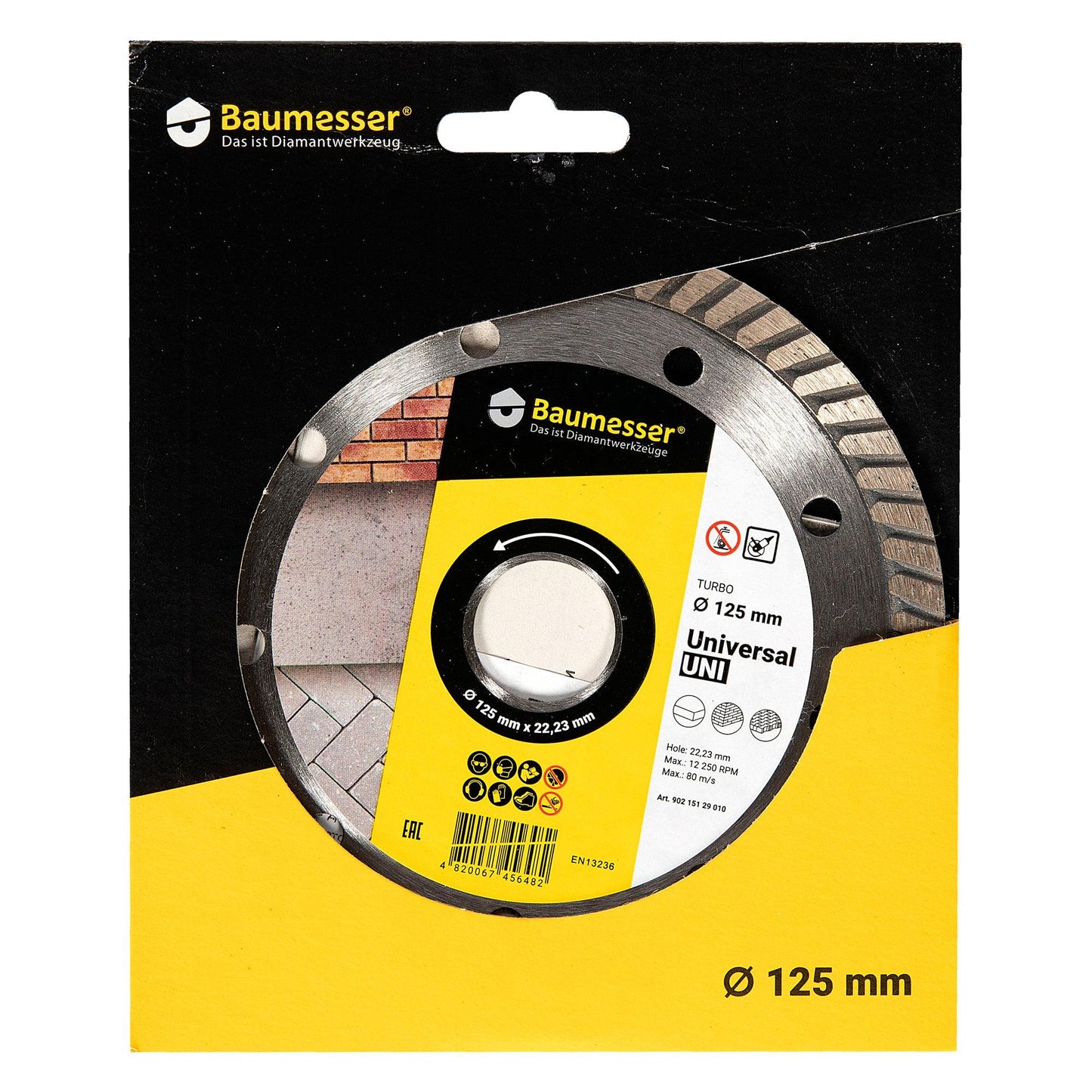 Disc diamantat baumesser, Turbo, diametru 125 x 1.8 x 8 x 22.23 mm, grosime 1.8 mm - ZEP.RO - Ți-e la îndemână!