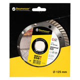 Disc diamantat baumesser, Turbo, diametru 125 x 1.8 x 8 x 22.23 mm, grosime 1.8 mm - ZEP.RO - Ți-e la îndemână!