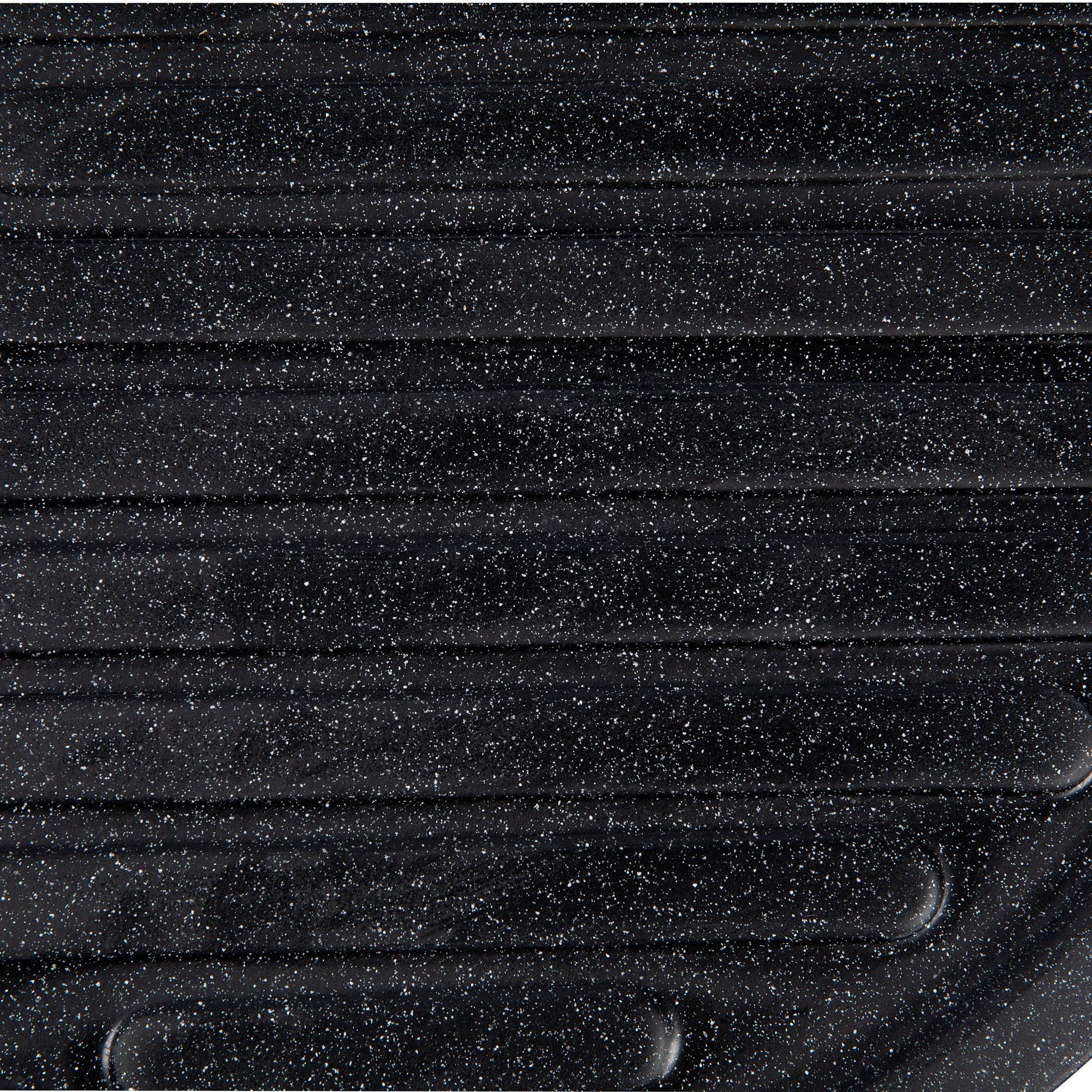 Chiuveta compozit oval cu picurator, 720x455mm, neagra - ZEP.RO