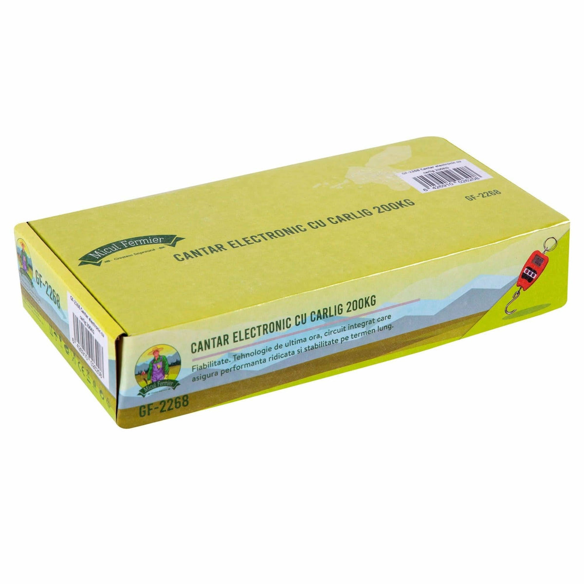 Cantar electronic de mana MICUL FERMIER, GF-2268, 200 KG, display LCD, plastic - ZEP.RO