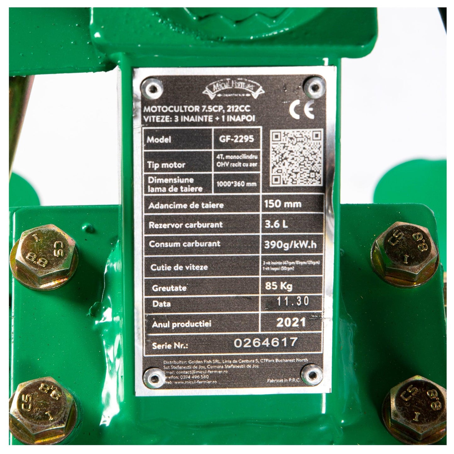 Motocultor Micul Fermier, 7.5 Cp, 212 Cc, Viteze 3 Inainte Si 1 Inapoi, Motor 4 Timpi - ZEP.RO - Ți-e la îndemână!