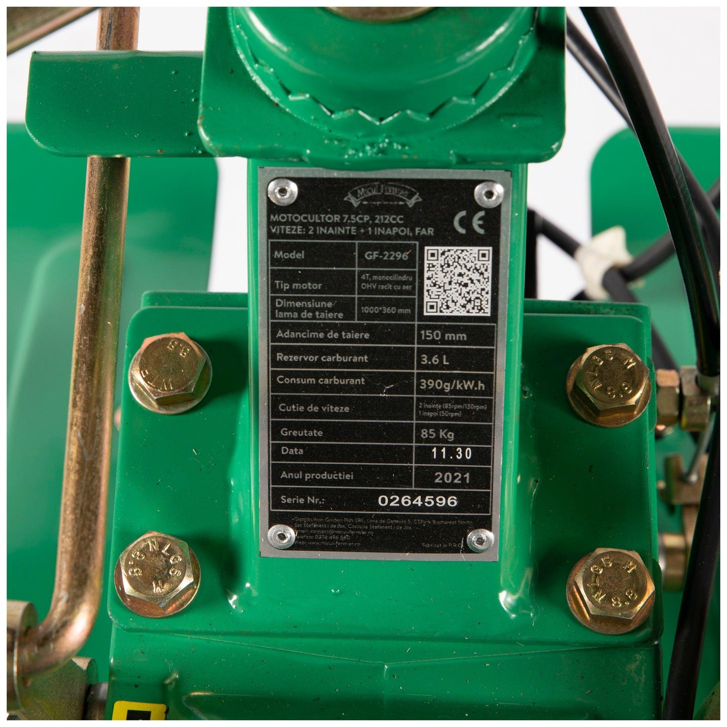 Motocultor Micul Fermier GF-2296, 7,5CP, 4T, 3600rpm - ZEP.RO - Ți-e la îndemână!