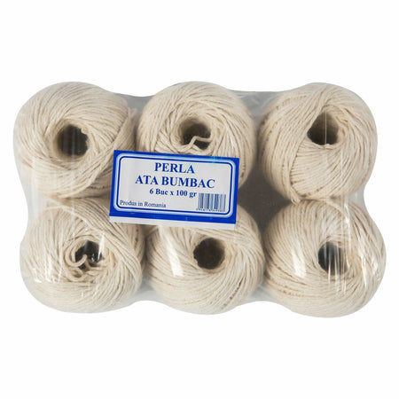 Ata bumbac MICUL FERMIER, GF-2333, 100 g, alb natural, set 6 bucati - ZEP.RO