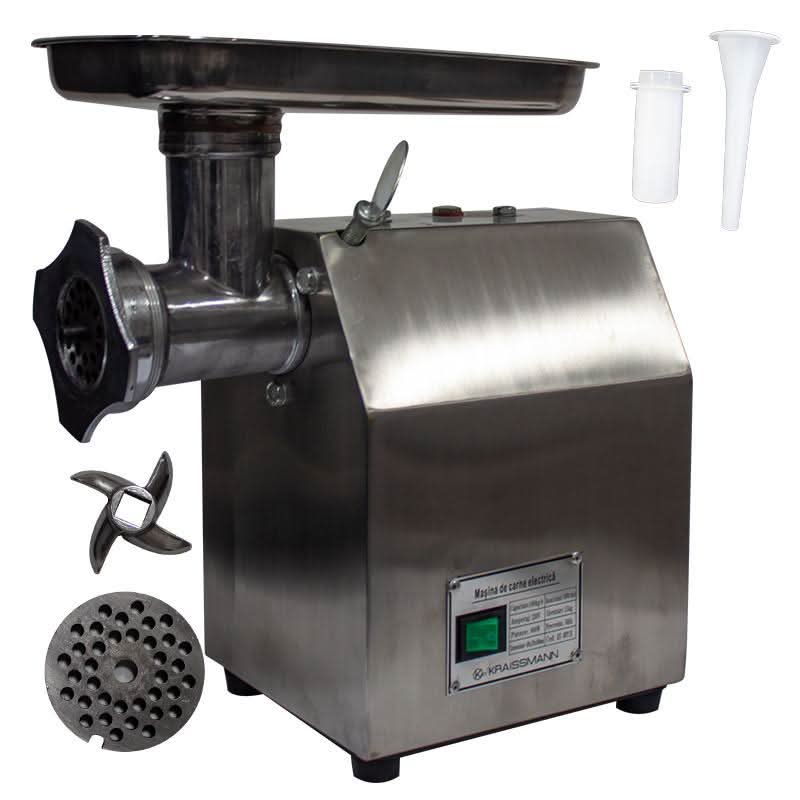 Masina Tocat Carne Electrica 900W 160Kg/Ora Kraissmann Reductor Ulei Profesionala - ZEP.RO - Ți-e la îndemână!