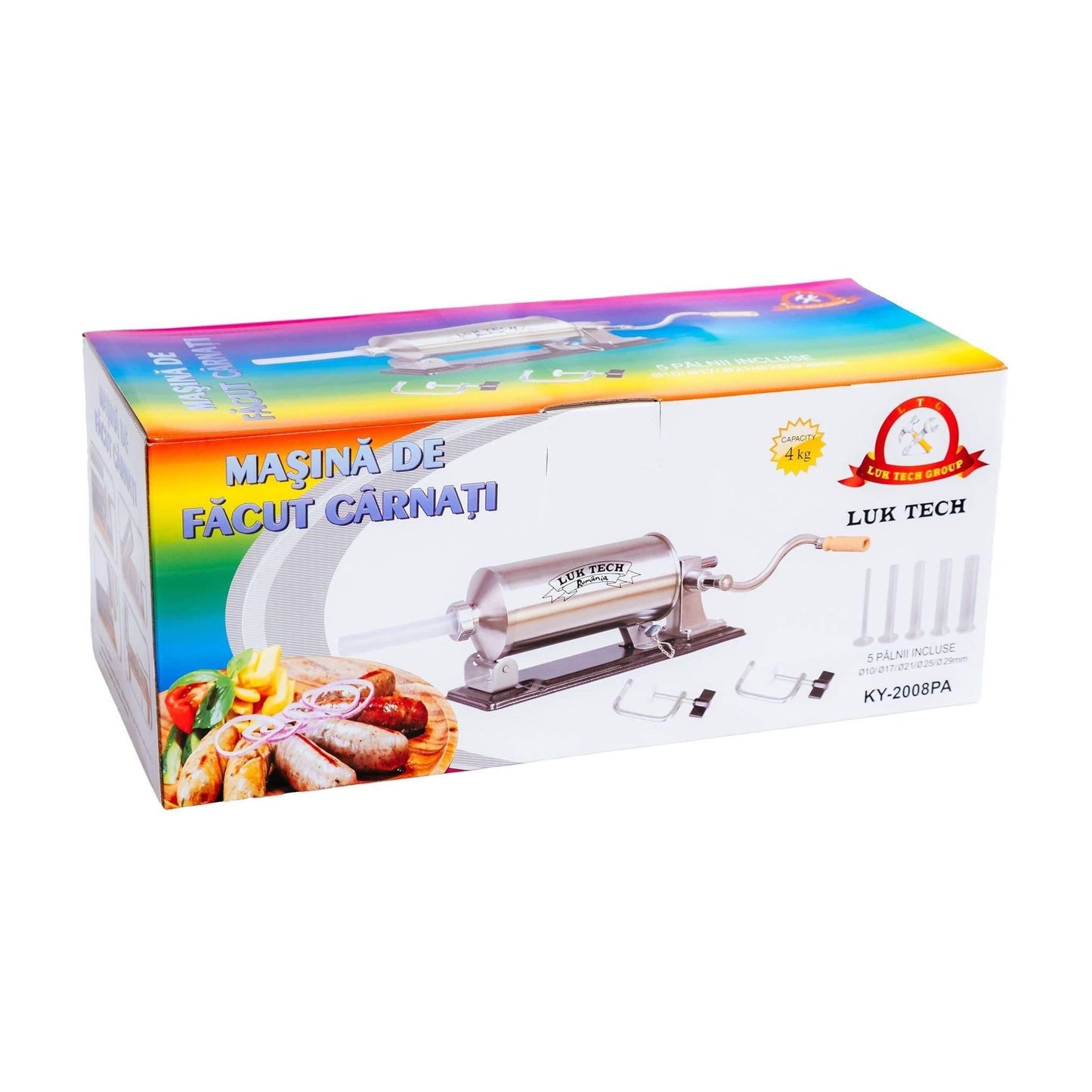 Oferta pachet Carnatar 4kg Inox 100% + Masina de tocat carne electrica 850W 150Kg/ora - Ro-Unelte