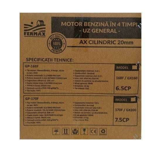 Motor Benzina Uz General, Fermax, Gx200, 7.5 Cp, Ax Cilindric 20Mm - ZEP.RO - Ți-e la îndemână!