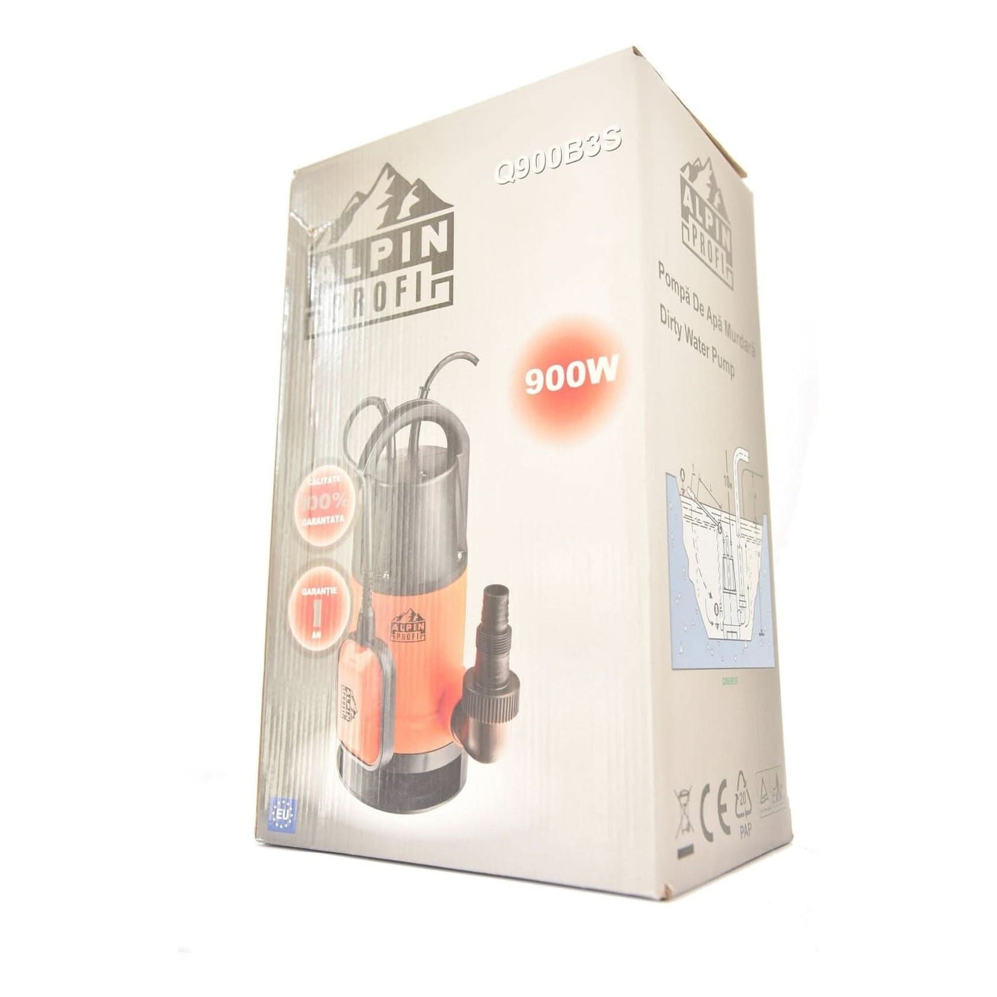 Pompa apa murdara cu flotor Alpin Profi 900W, Model 2019 (Q900B3S) (ALL-112) - Ro-Unelte