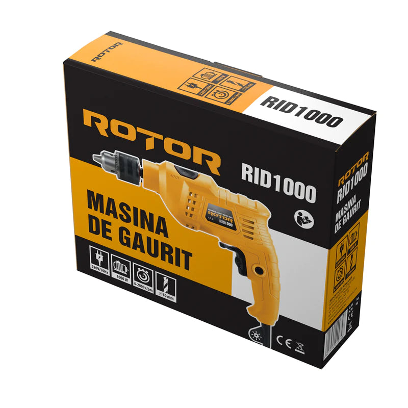 Bormasina ROTOR RID1000, 1000W, 2800RPM, mandrina 10mm - ZEP.RO - Ți-e la îndemână!