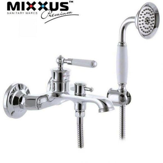 Baterie cada Mixxus Premium Vintage 009 Euro, alama, culoare crom, monocomanda cu para de dus - ZEP.RO - Ți-e la îndemână!