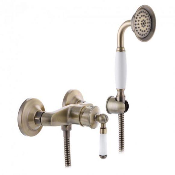 Baterie dus Mixxus Premium Vintage 003 Euro bronz, alama, monocomanda cu para de dus - ZEP.RO - Ți-e la îndemână!