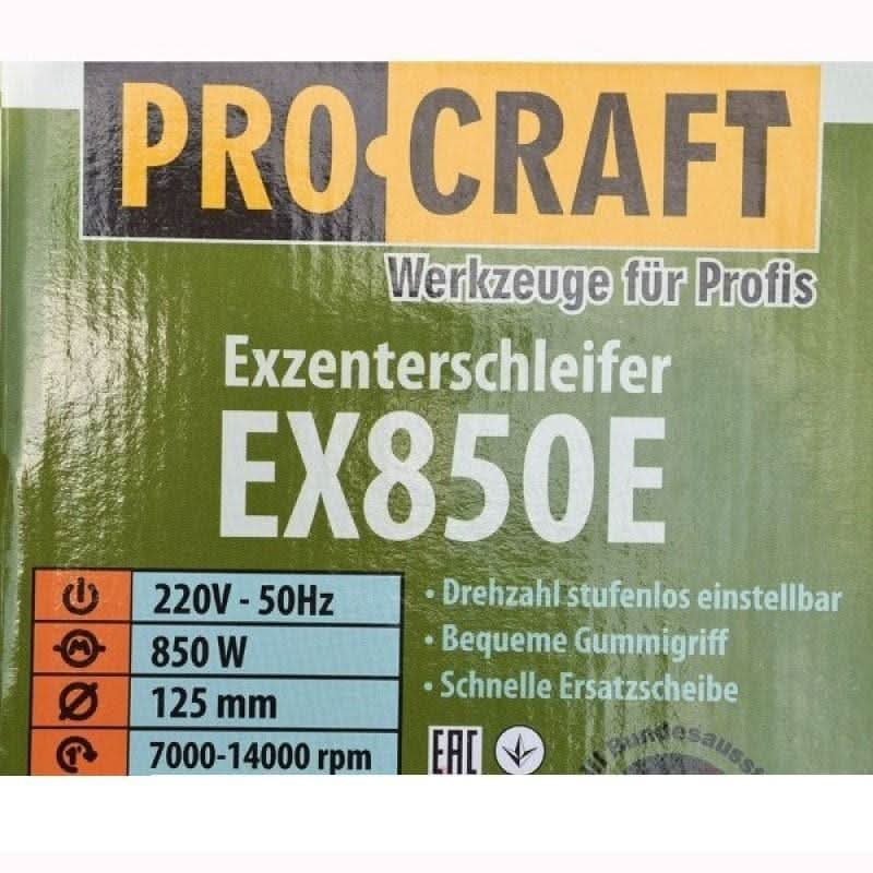 Slefuitor Excentric Procraft Ex-850E, 450W, 125Mm, 14000Rpm - ZEP.RO - Ți-e la îndemână!
