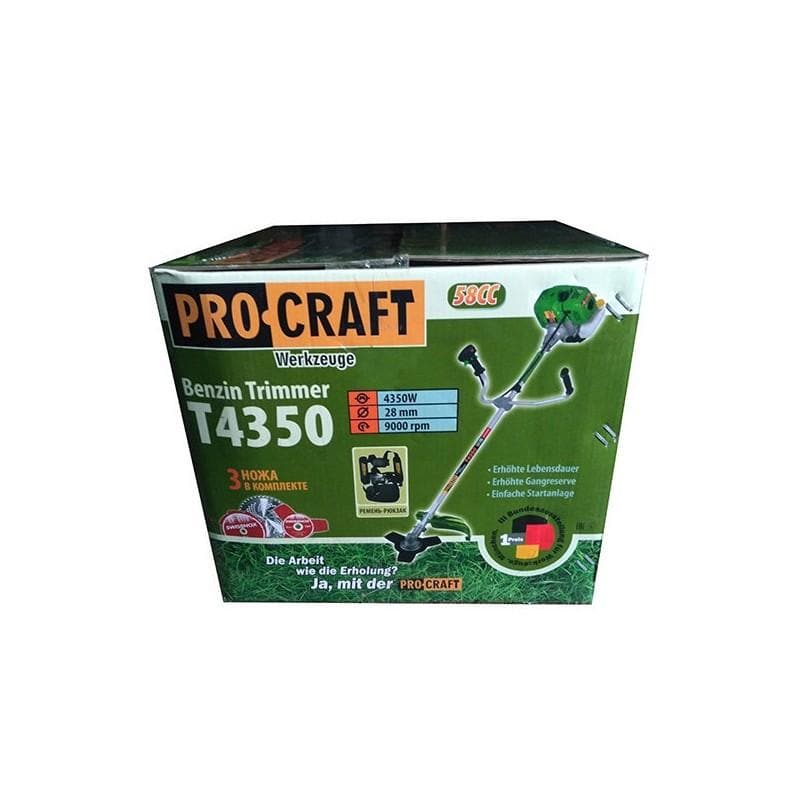 SET MOTOCOASA PROCRAFT 4350, 6CP ,58CC +CAP TIP DRUJBA (28) +4 SISTEME DE TAIERE (EF-3524) - Ro-Unelte