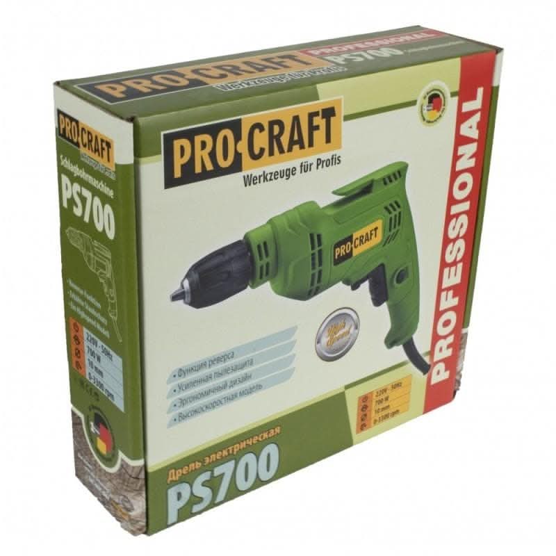 BORMASINA PROCRAFT PS700, 700W, 3300 RPM, MANDRINA 10MM CU VARIATOR (EF-7576) - Ro-Unelte