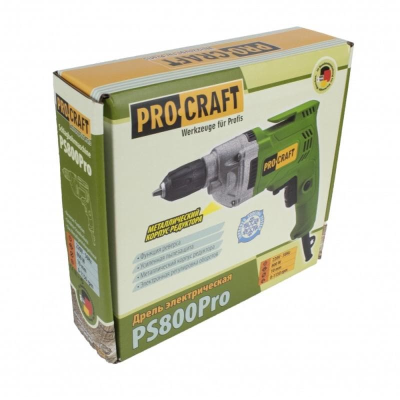 BORMASINA PROCRAFT PS800PRO, 800W, 1150 RPM, MANDRINA 10MM CU VARIATOR (EF-7574) - Ro-Unelte