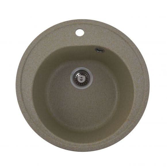Chiuveta bucatarie, compozit de granit, 510 x 510 mm, Bej, Elefant Premium Luna - ZEP.RO - Ți-e la îndemână!