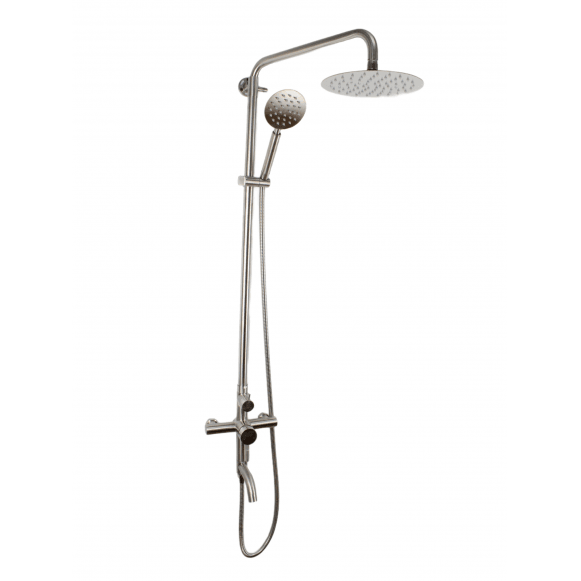 Coloana de dus Mixxus SUS-009-J, 120 cm + baterie si para, monocomanda, furtun flexibil - ZEP.RO