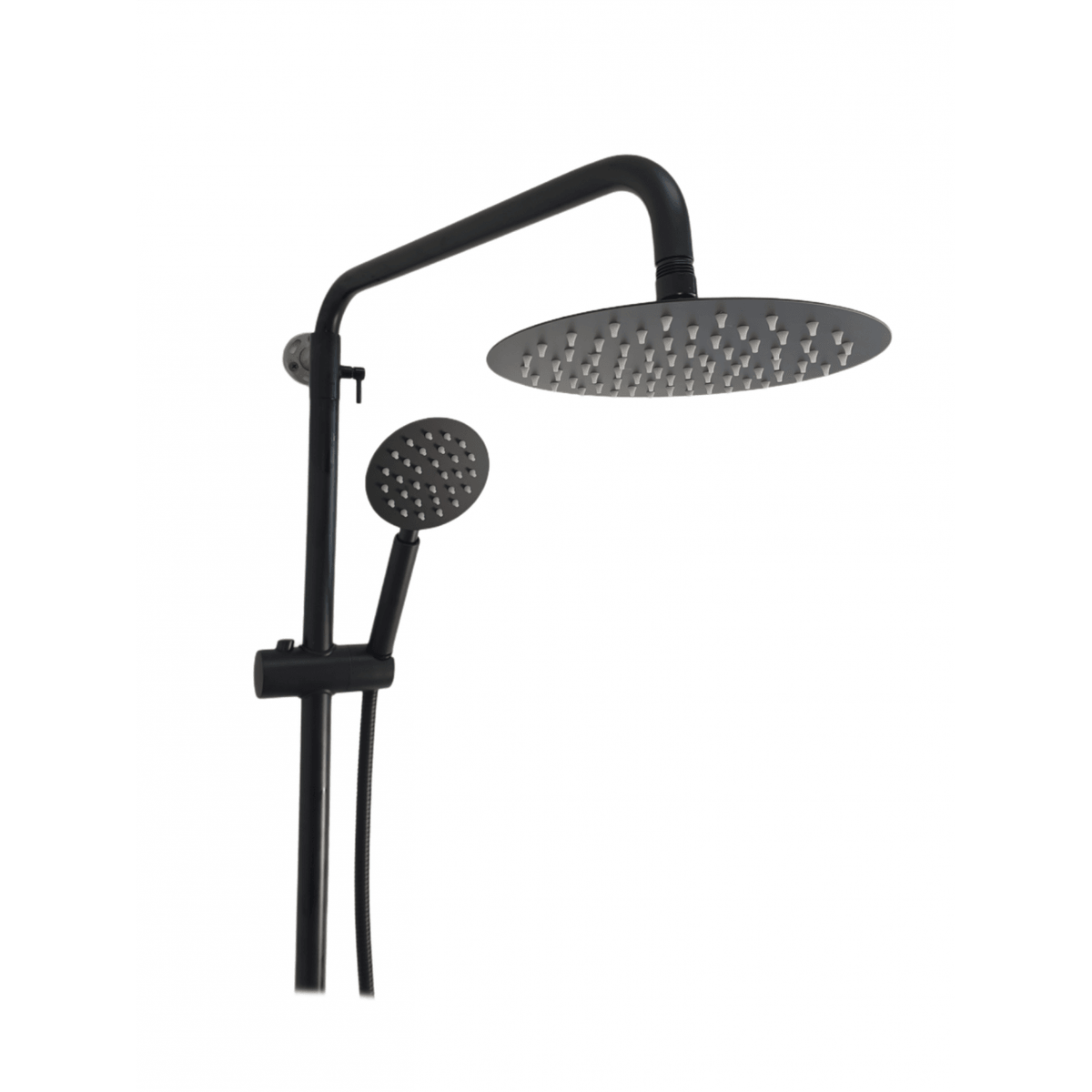 Coloana de dus Mixxus SUS-009-J NEGRU, 120 cm + baterie si para, monocomanda, furtun flexibil - ZEP.RO