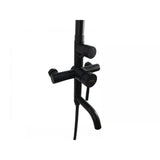 Coloana de dus Mixxus SUS-009-J NEGRU, 120 cm + baterie si para, monocomanda, furtun flexibil - ZEP.RO