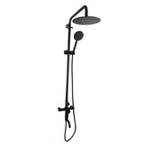 Coloana de dus Mixxus SUS-009-J NEGRU, 120 cm + baterie si para, monocomanda, furtun flexibil - ZEP.RO