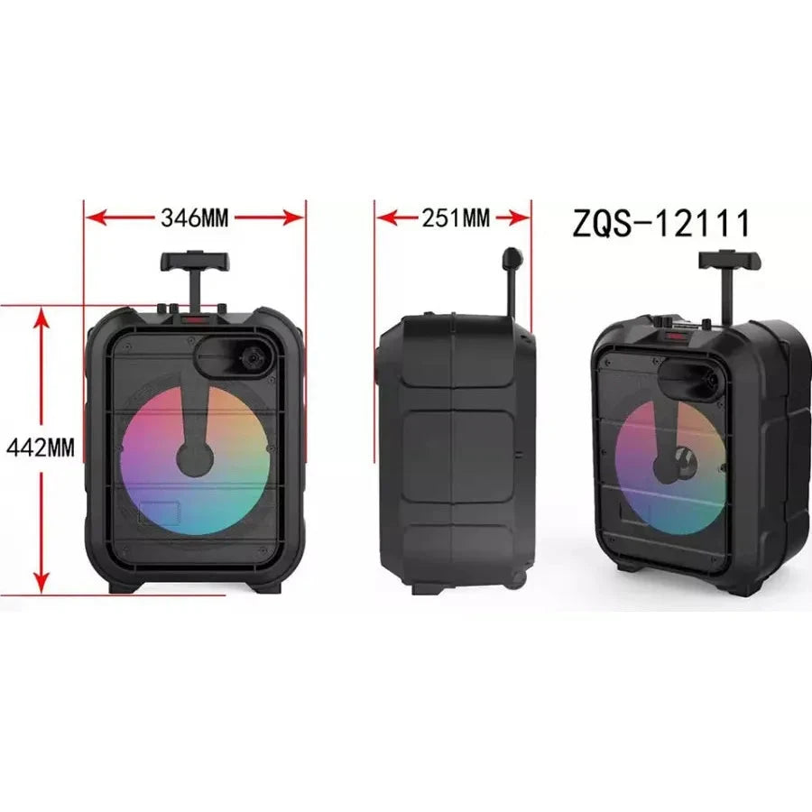 Boxa Tip Troler ZQS12111, Microfon, Bluetooth, 90W P.M.P.O,5V - ZEP.RO - Ți-e la îndemână!