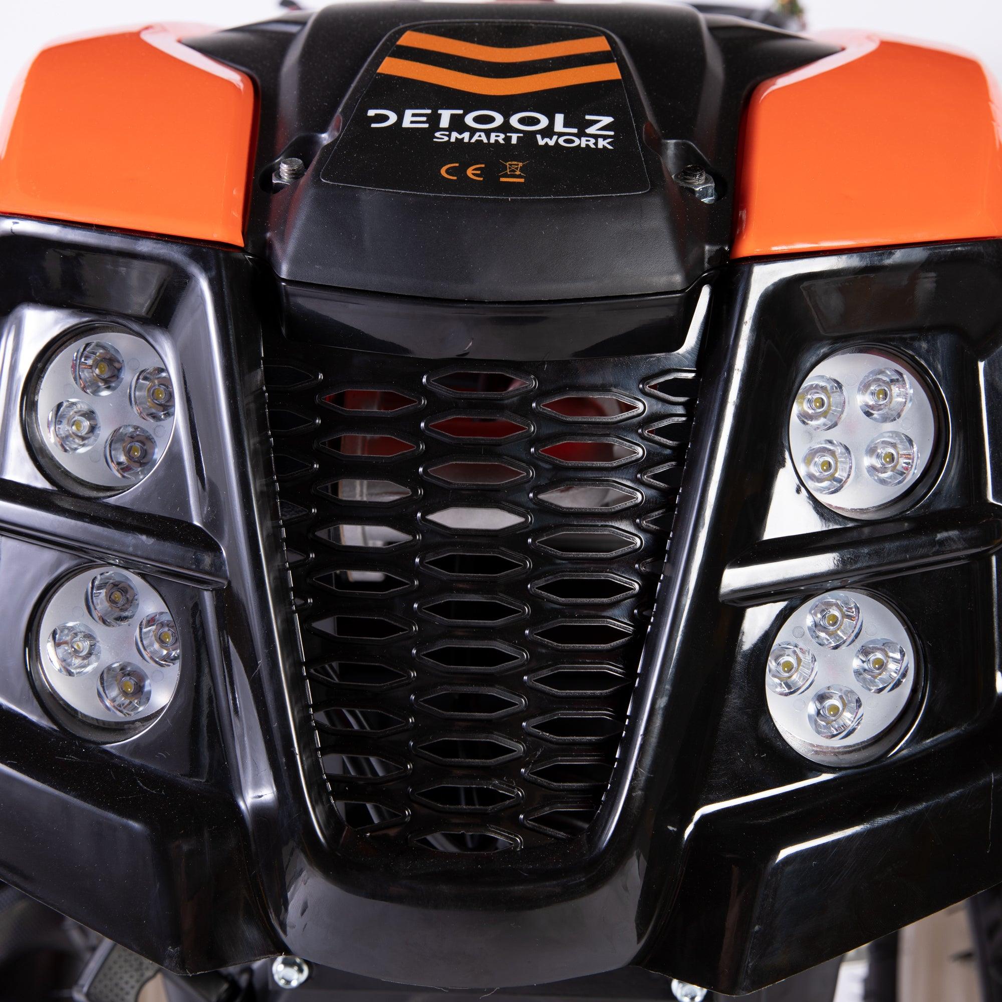 Motocultor DeToolz DZ-M127, 10CP, 4T, 3600RPM + plug reversibil mare + roti metal - ZEP.RO - Ți-e la îndemână!