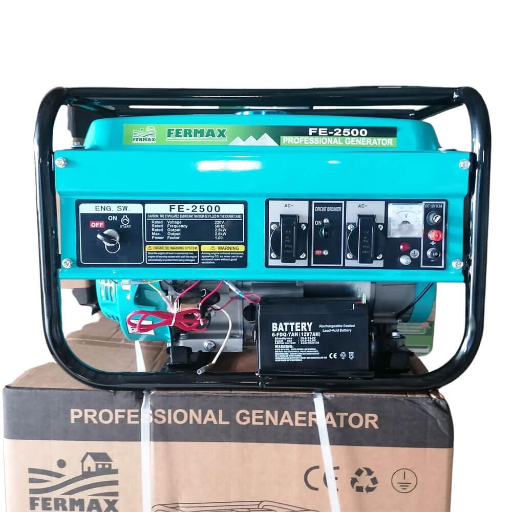 Generator electric pe benzina, FERMAX FE-2500, 2500W, 6.5Cp, pornire electrica - ZEP.RO - Ți-e la îndemână!