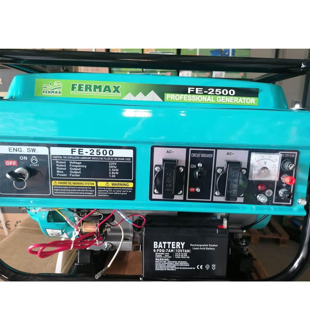 Generator electric pe benzina, FERMAX FE-2500, 2500W, 6.5Cp, pornire electrica - ZEP.RO - Ți-e la îndemână!