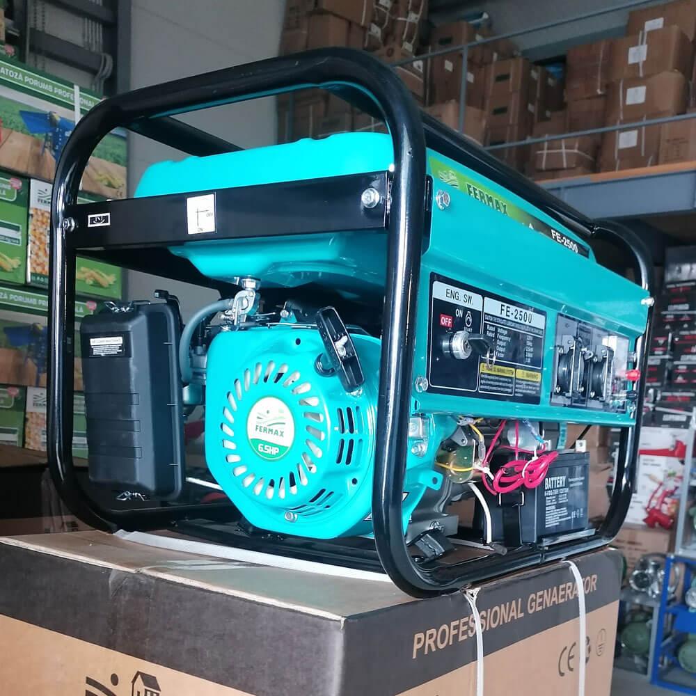 Generator electric pe benzina, FERMAX FE-2500, 2500W, 6.5Cp, pornire electrica - ZEP.RO - Ți-e la îndemână!