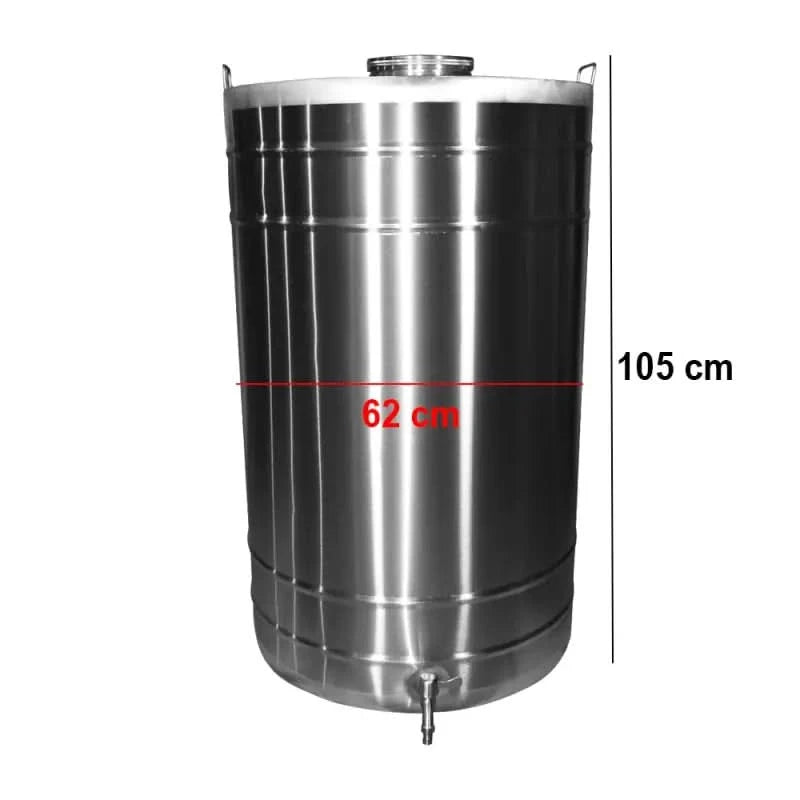 Butoi din inox cu capac, canea si garnitura, capacitate 300L, Tehno Ms #181 - ZEP.RO - Ți-e la îndemână!