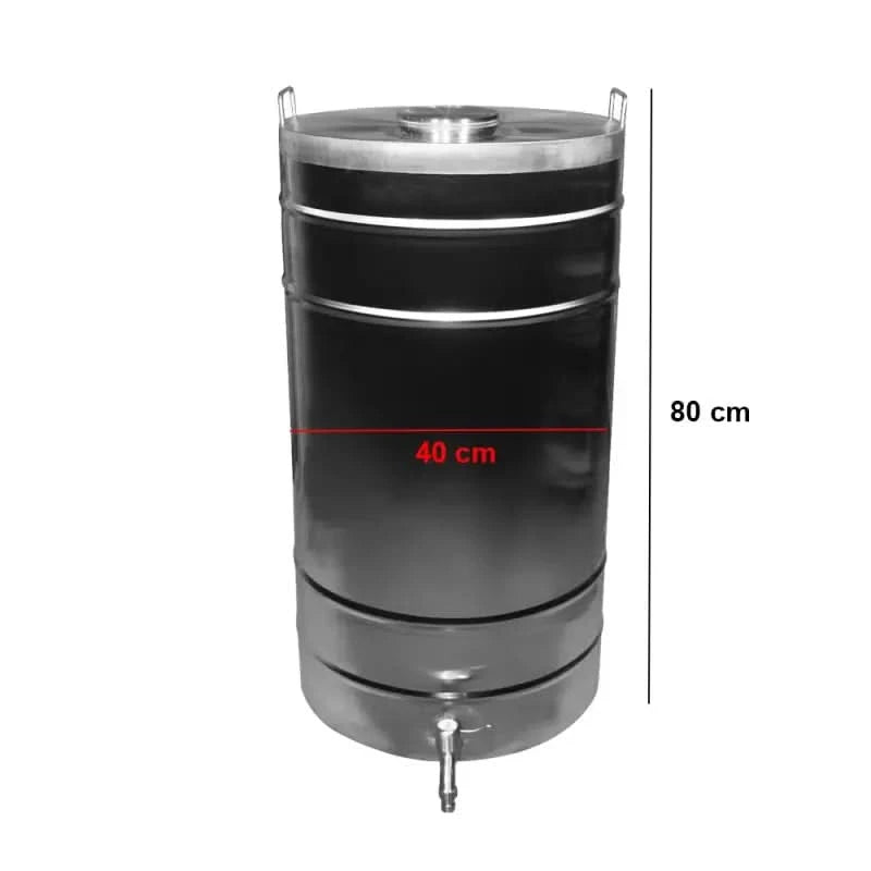 Butoi din inox cu capac, canea si garnitura, capacitate 100L, Tehno Ms #179 - ZEP.RO - Ți-e la îndemână!