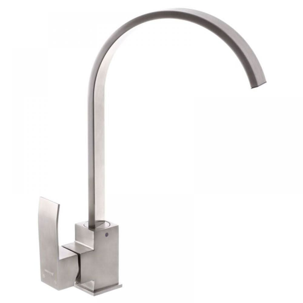 Baterie bucatarie MIXXUS, AMA-011 din otel inoxidabil, monocomanda, racorduri incluse - ZEP.RO