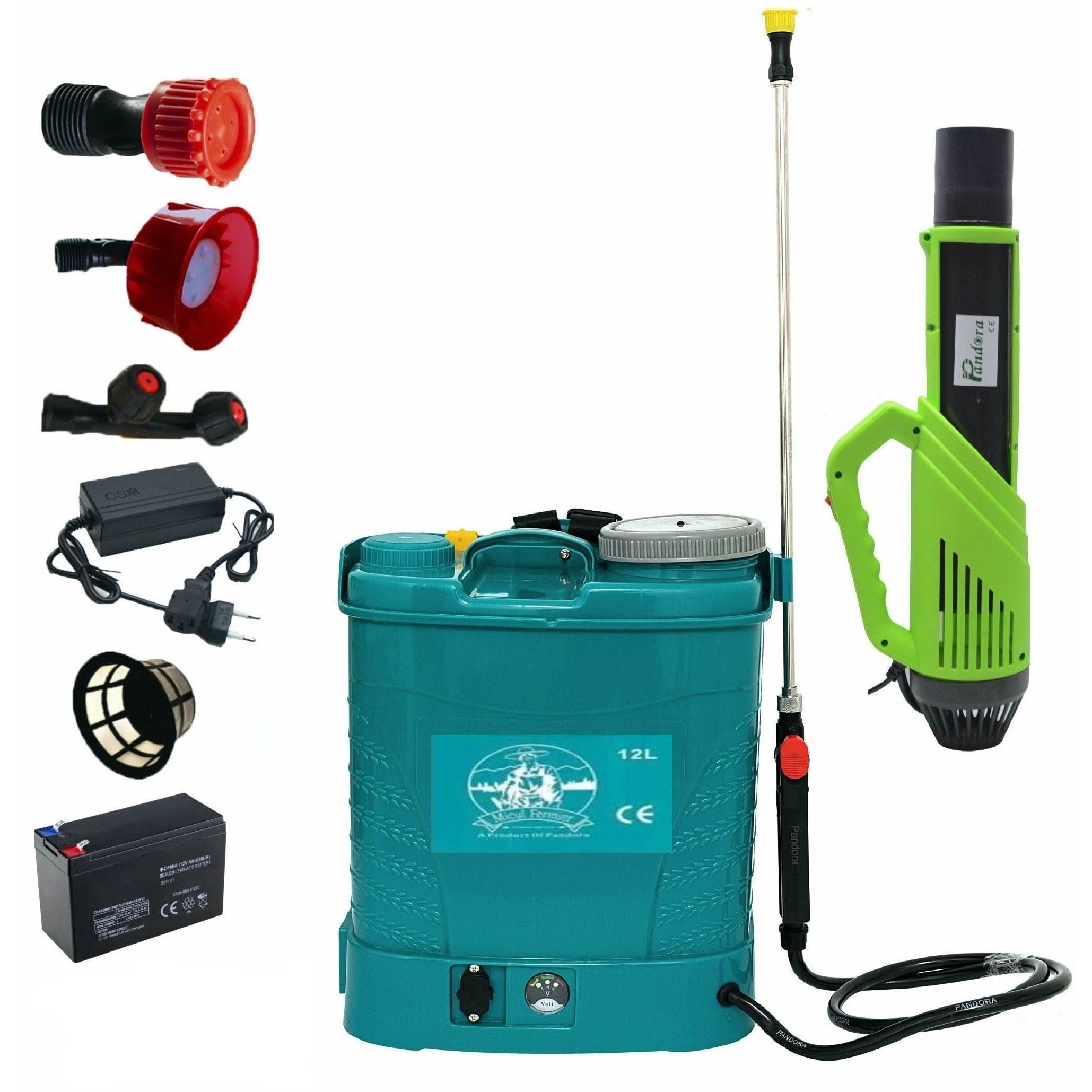 Set Atomizor + Pompa Stropit Electrica Pandora 12 L, 5 Bar.. - ZEP.RO - Ți-e la îndemână!
