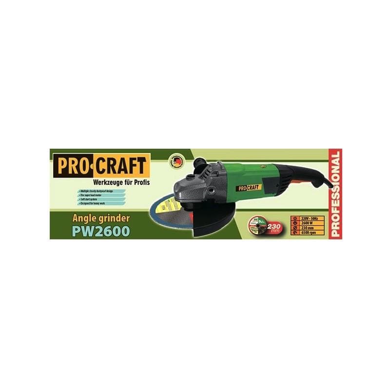 Polizor unghiular Flex Procraft PW2600, 2600W, 6500RPM, diametru disc 230mm PROFESIONAL (EF-6983) - Ro-Unelte