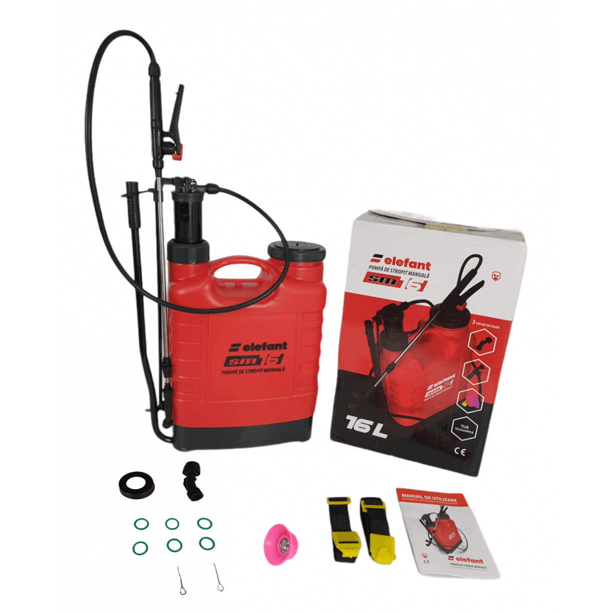 Pompa De Stropit Manuala Elefant Sm16L, Volum 16L, 3 Tipuri De Pulverizare - ZEP.RO - Ți-e la îndemână!