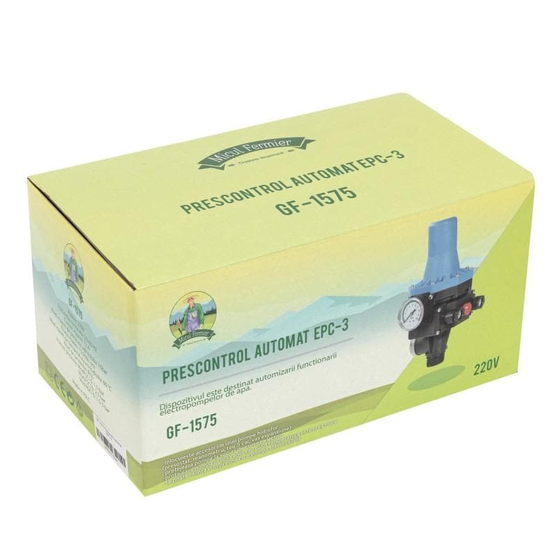 Prescontrol automat 1 Tol, 1.1kw, 10bar, presostat electronic Micul Fermier EPC-3 (MFE-1575) - Ro-Unelte