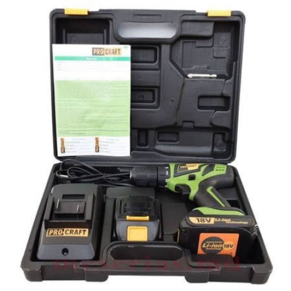 Bormasina 2 Acumulatori Procraft PA18PRO, 18V, Set Autofiletanta Insurubat - ZEP.RO