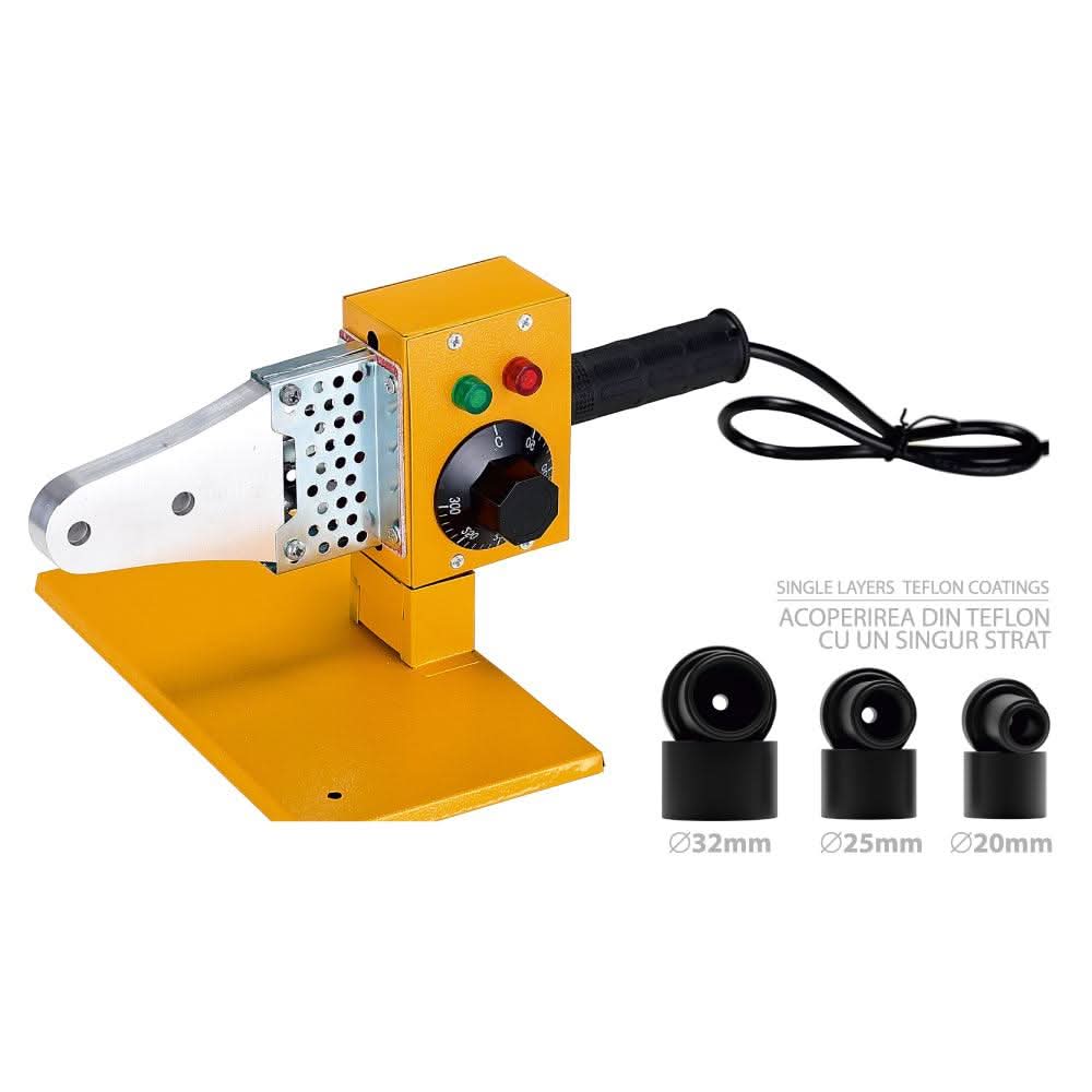 Ciocan de lipit tevi PPR ROTOR RPW600, 600 W, bacuri 20, 25, 32 mm, plita PPR - ZEP.RO - Ți-e la îndemână!