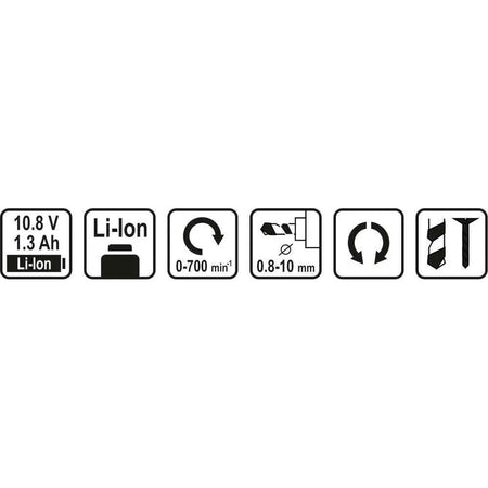 Bormasina cu acumulator Sthor 78981, Li-Ion, 10.8 V, incarcator, 1.3 Ah, 15 Nm, Led iluminare - ZEP.RO