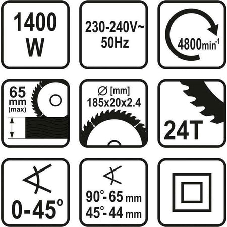 CIRCULAR STHOR 1400W, 185MM - ZEP.RO
