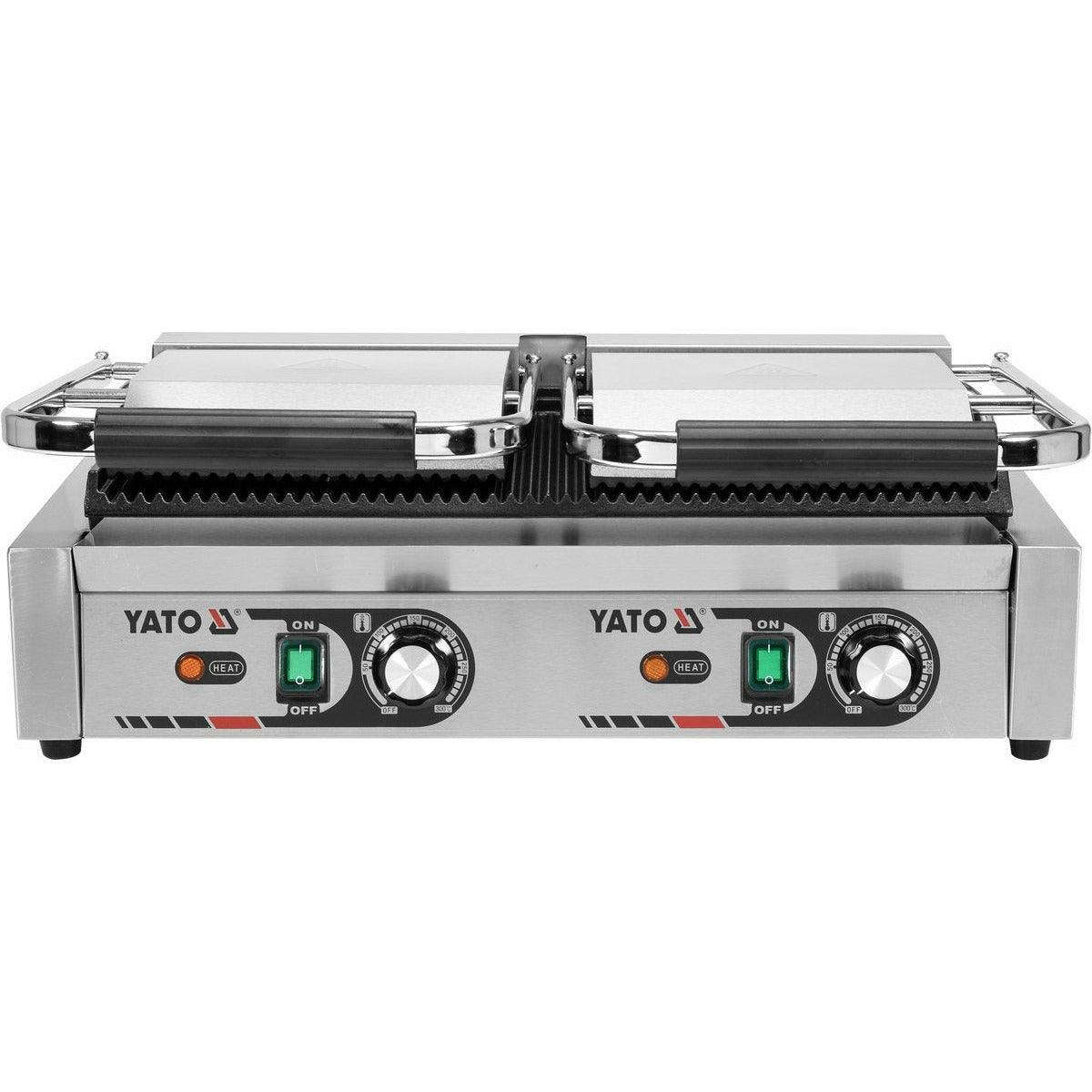 DOUBLE CONTACT GRILL FULL RIBBED 58CM, YATO - ZEP.RO