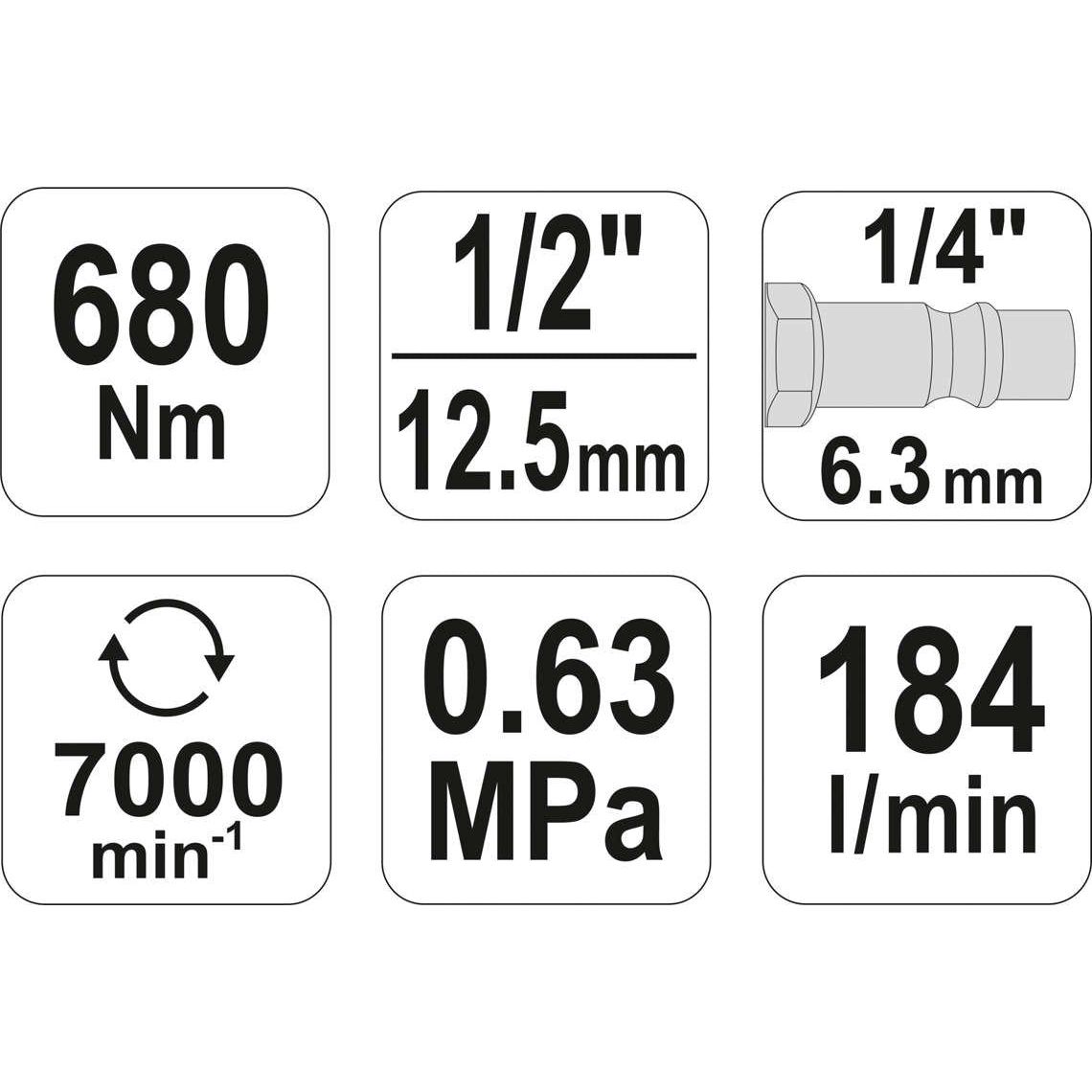 Pistol Pneumatic 1/2", 680Nm Yato - ZEP.RO - Ți-e la îndemână!