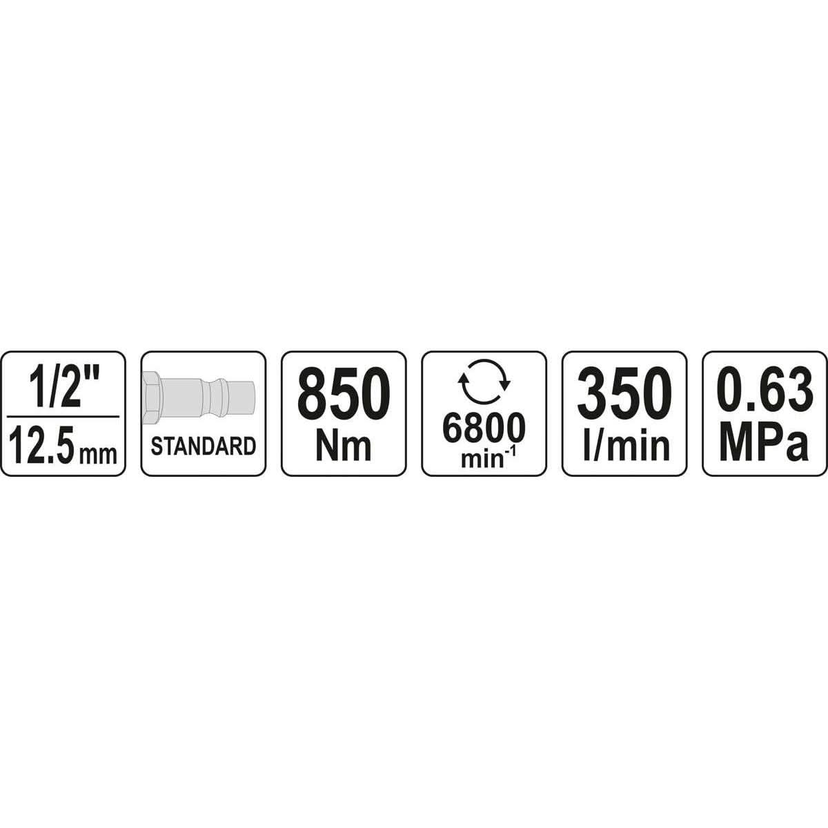 Pistol Pneumatic 1/2 "850Nm Yato - ZEP.RO - Ți-e la îndemână!