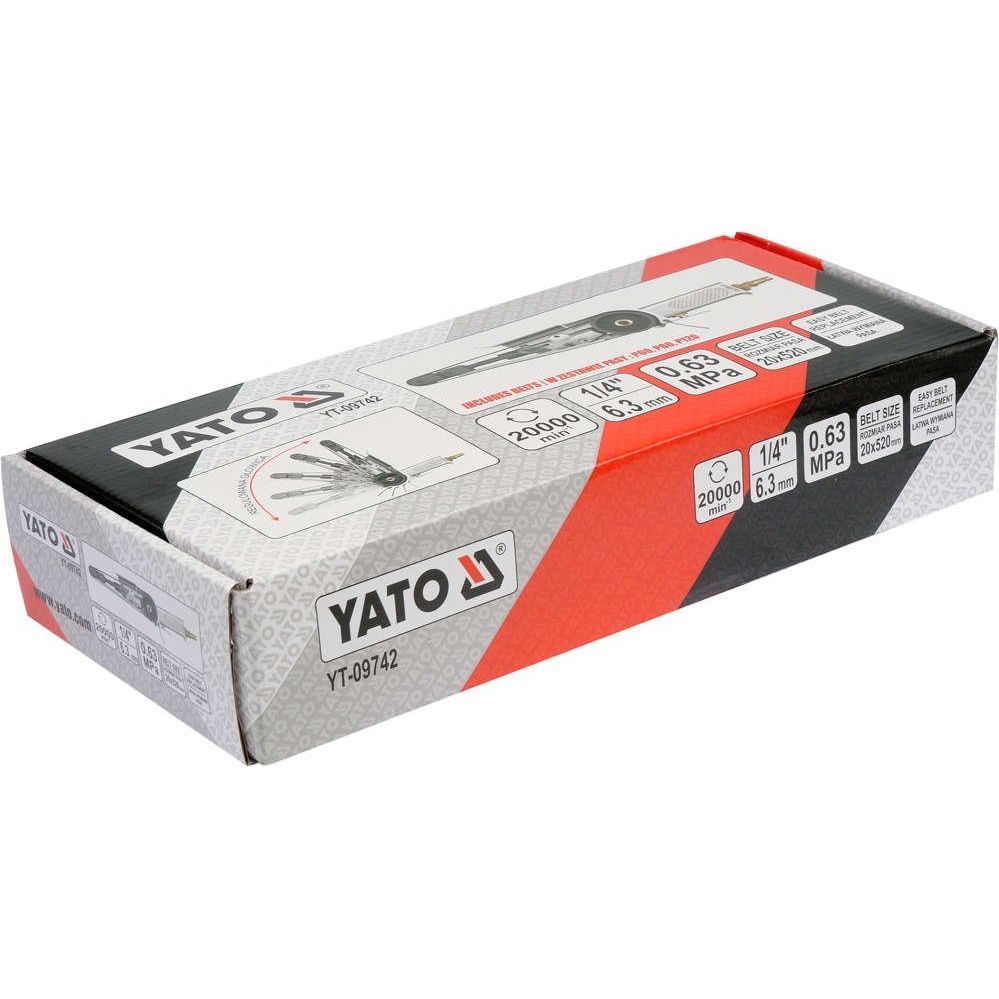 Polizor Pneumatic Cu Banda 20X520Mm Yato - ZEP.RO - Ți-e la îndemână!