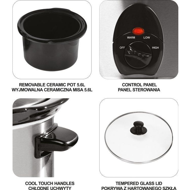 Slow Cooker Lund 320W 5,6L - ZEP.RO - Ți-e la îndemână!