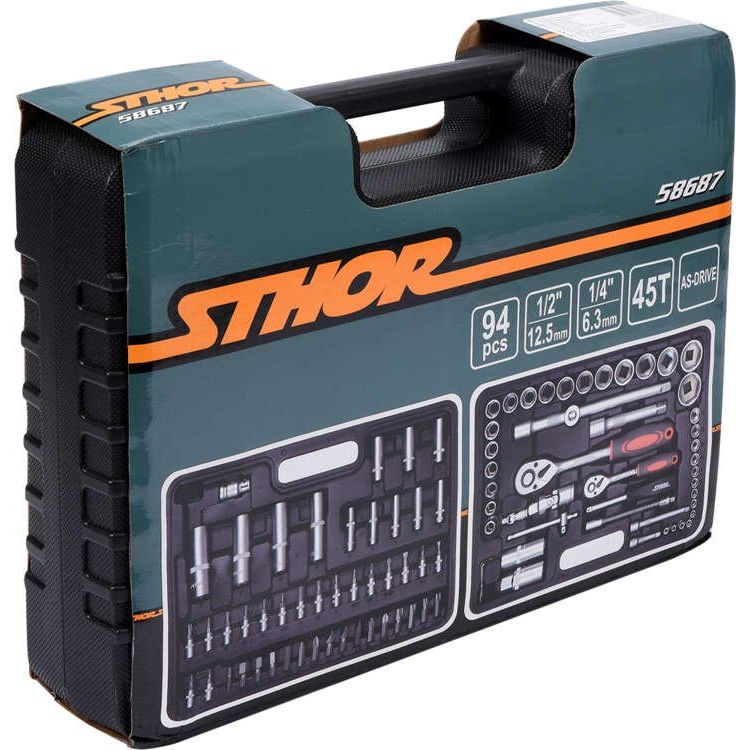 Trusă Tubulare Sthor 58687, 1/2-1/4'', 94 Buc - ZEP.RO - Ți-e la îndemână!