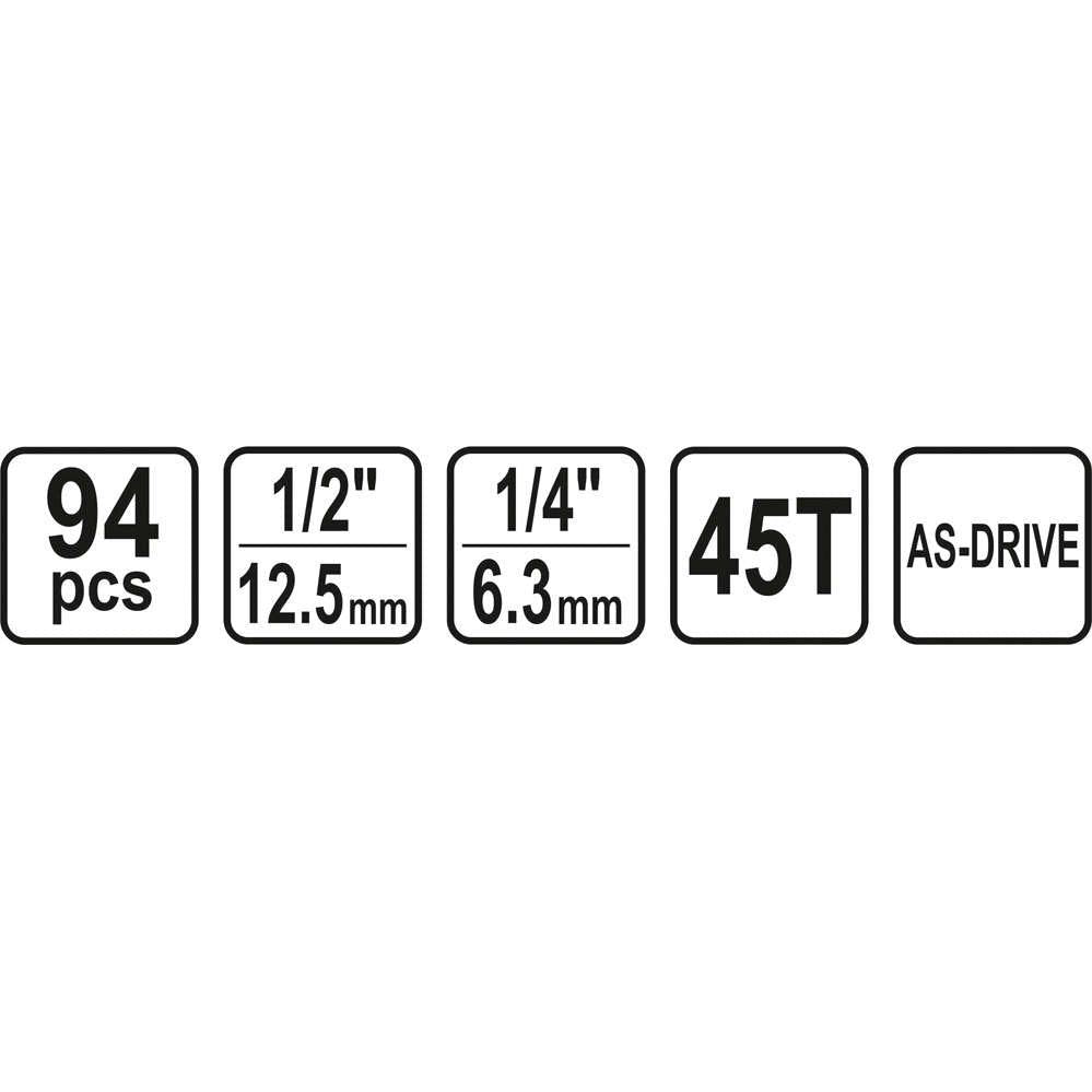 Trusă Tubulare Sthor 58687, 1/2-1/4'', 94 Buc - ZEP.RO - Ți-e la îndemână!